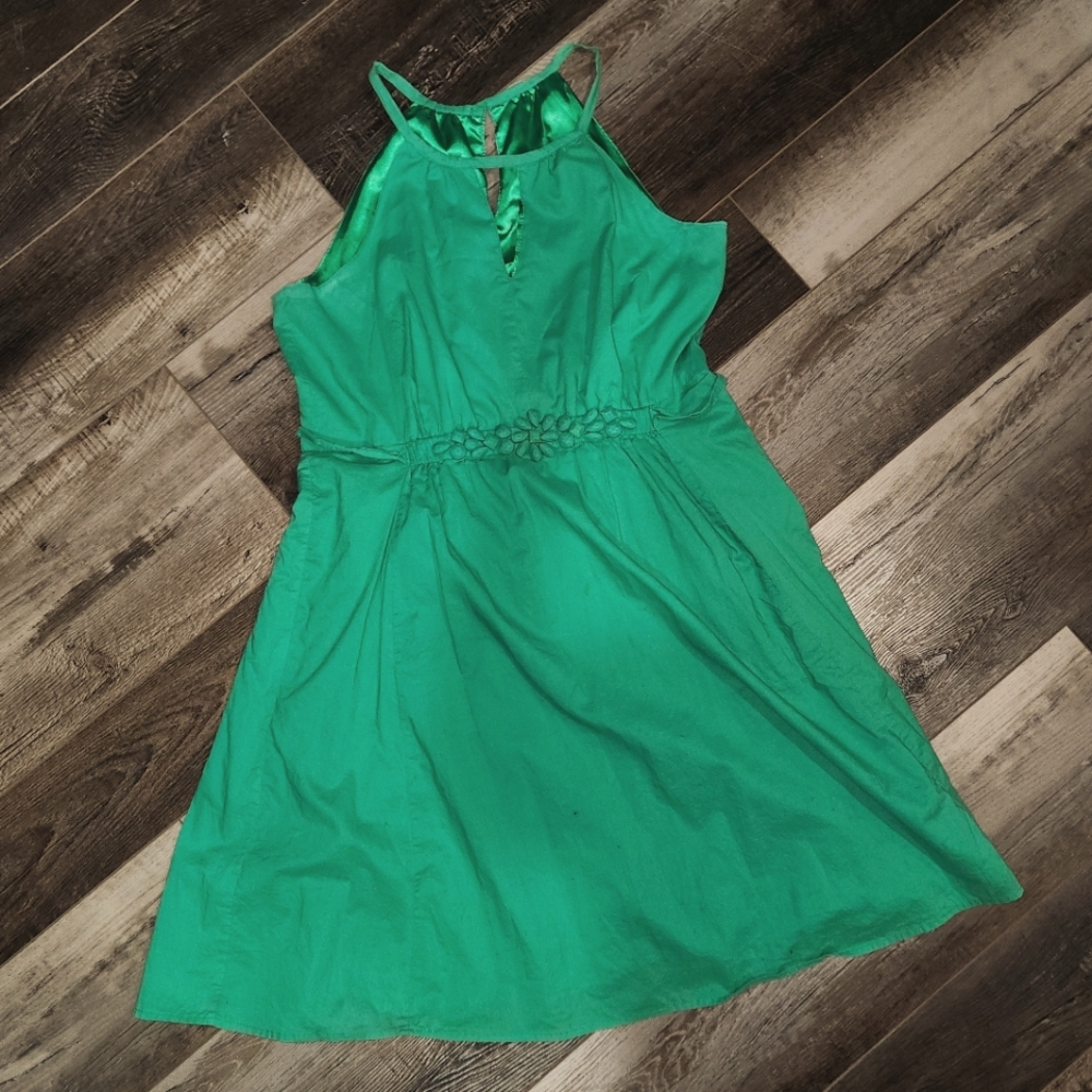 Green lined dress